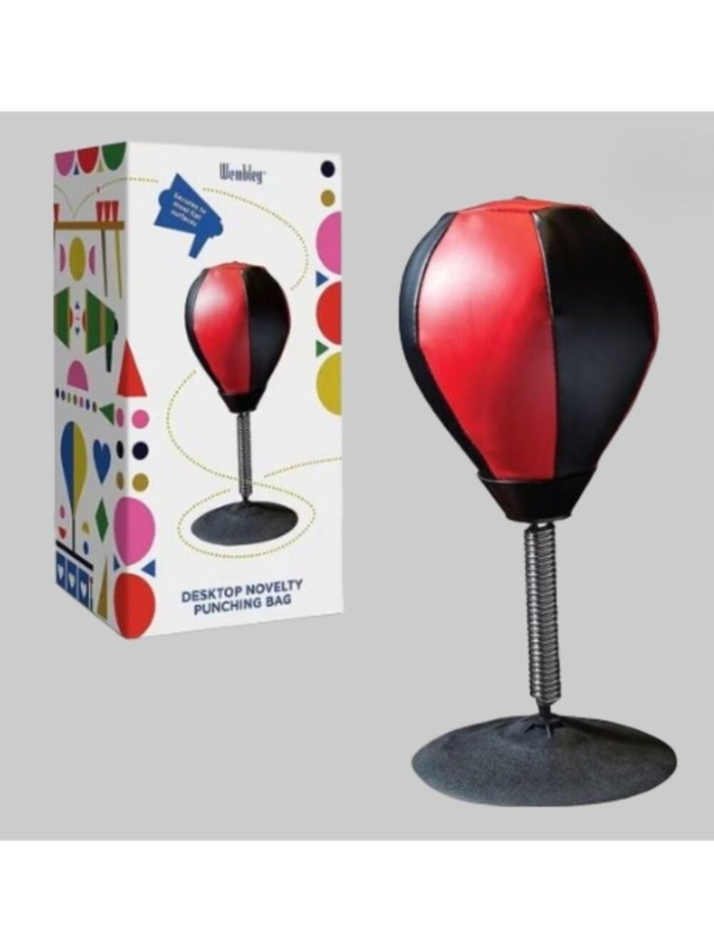 Wembley Desktop Inflatable Punching Bag, Black NIB factory Sealed